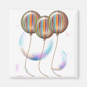 Clear bubble background magnet