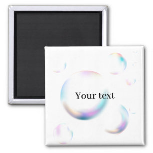 Clear bubble background Template Magnet