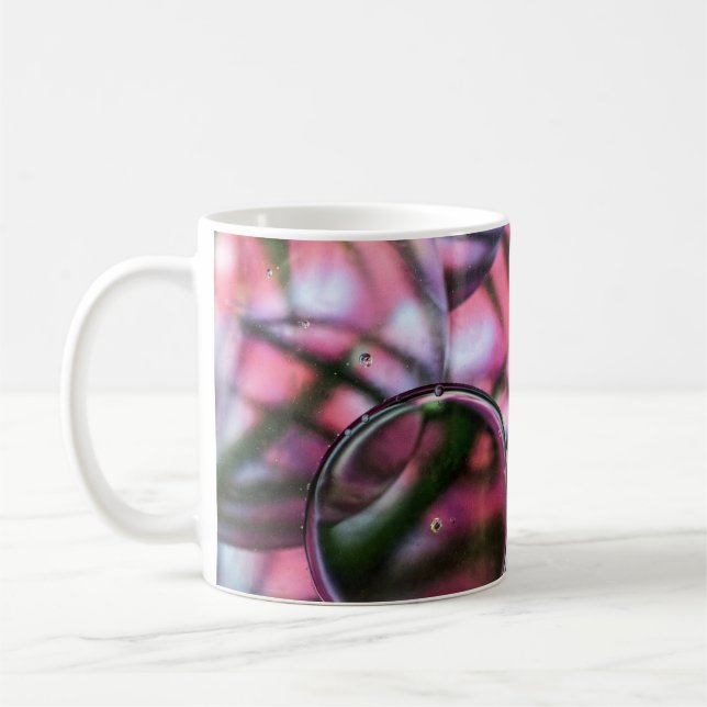 Clear bubble water digital wallpaper coffee mug (Left)