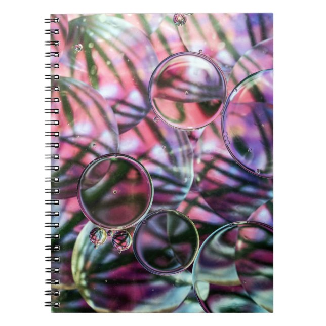 Clear bubble water digital wallpaper notebook (Front)