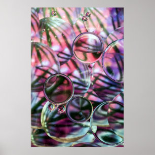 Clear bubble water digital wallpaper poster