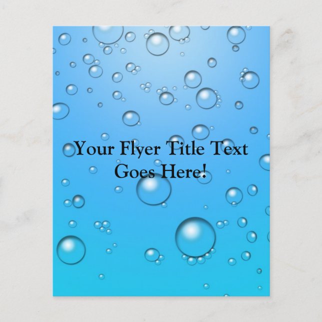 Clear Bubbles, Blue Water Flyer (Front)