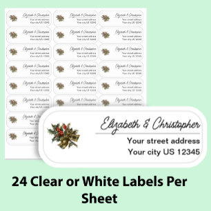 Clear Christmas Return Address Custom Transparent