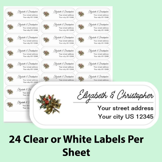 Clear Christmas Return Address Custom Transparent  (Creator Uploaded)