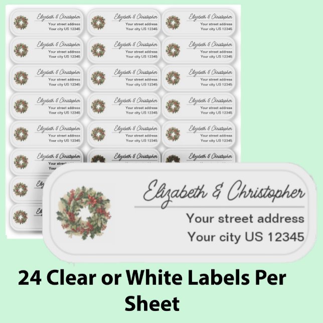 Clear Christmas Return Address Custom Transparent  (Creator Uploaded)