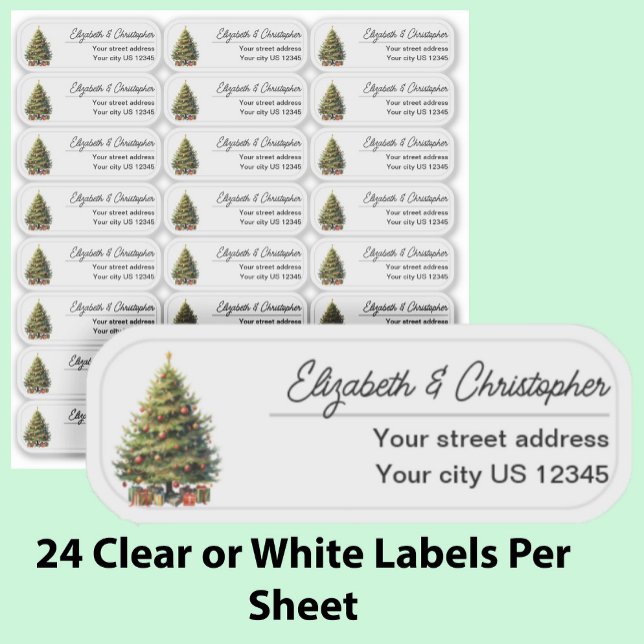 Clear Christmas Return Address Custom Transparent  (Creator Uploaded)