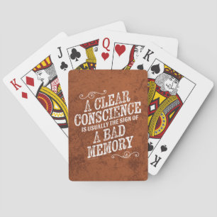 Clear Conscience Playing Cards