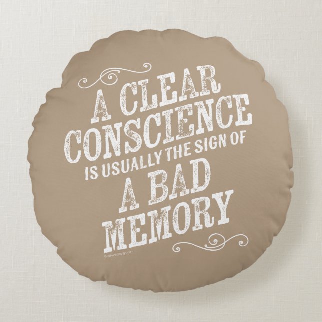 Clear Conscience Round Cushion (Front)
