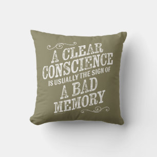 Clear Conscience Throw Pillow