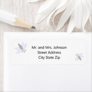 Clear Corporate Flora Return Address Label