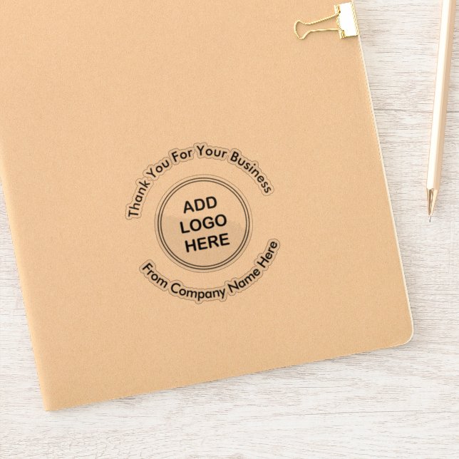 Clear Custom Business Logo Sticker Labels (Notebook)