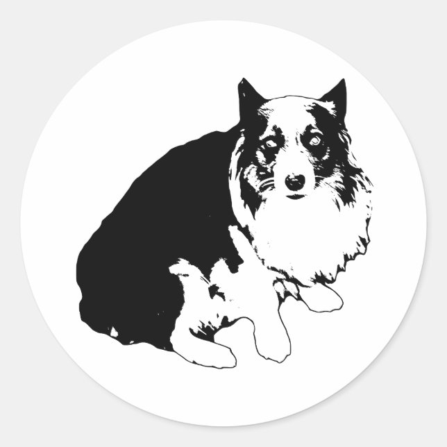Clear-Cut Corgi Sticker (Front)