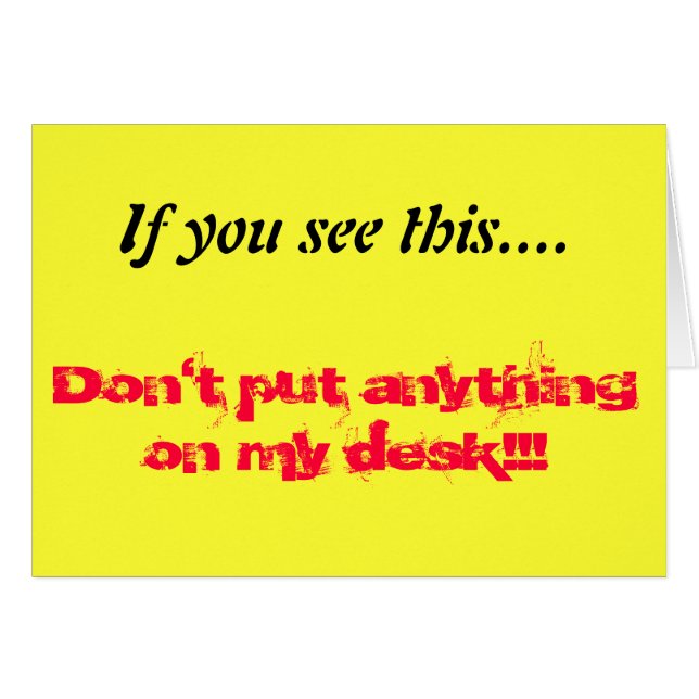 Clear desk (Front Horizontal)