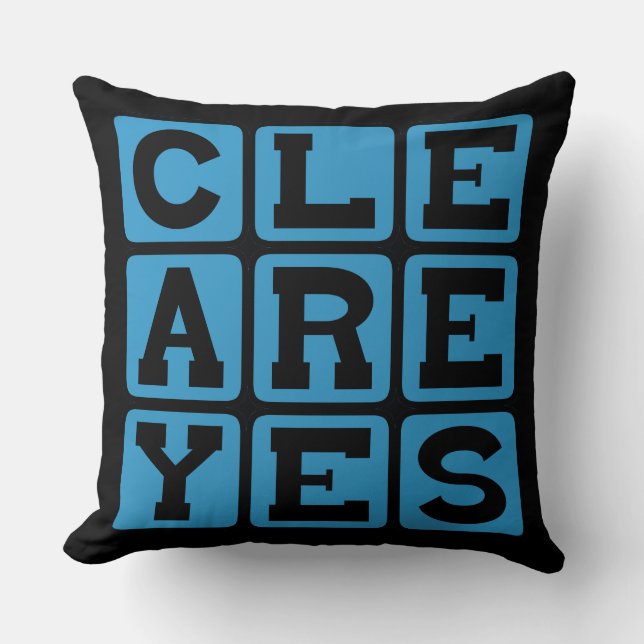 Clear Eyes, Full Hearts Cushion (Front)