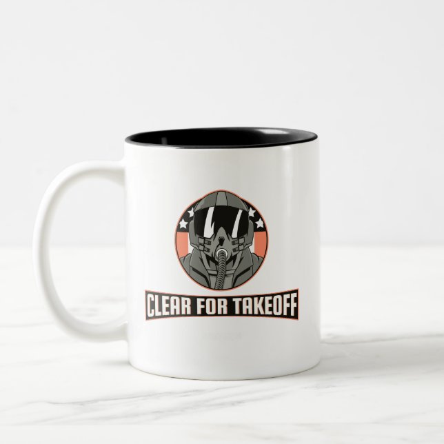 Clear for Takeoff Army Mum Coffee Mug Military  (Left)