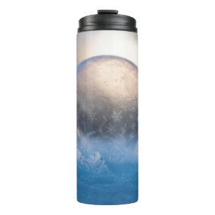 Clear glass ball thermal tumbler