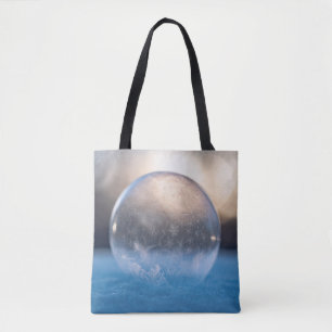 Clear glass ball tote bag