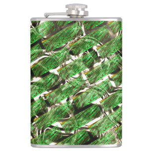 Clear green wall effect and whitish bubbles? hip flask