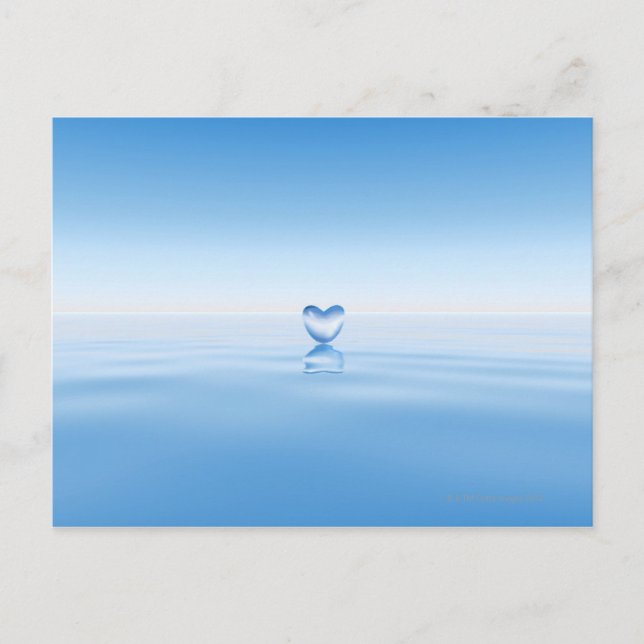 Clear heart shape on water postcard (Front)