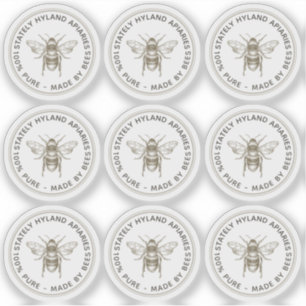 Clear label for Beeswax Lip balms,  Honey jar lids