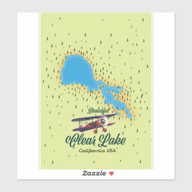 Clear Lake California USA map (Sheet)