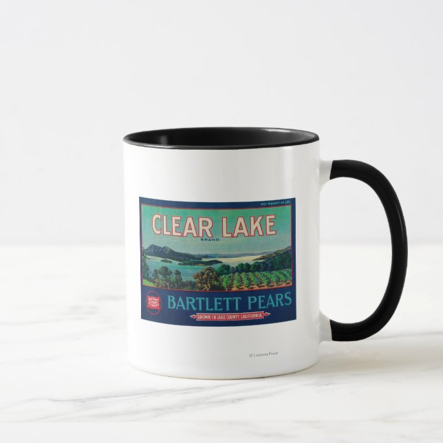 Clear Lake Pear Crate LabelLake County, CA Mug (Right)