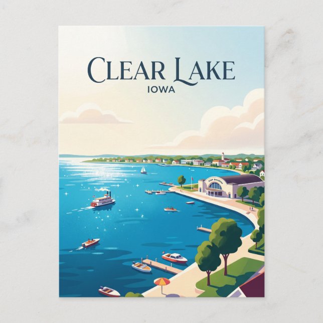 Clear Lake USA Postcard (Front)