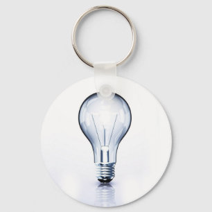 clear light bulb key ring