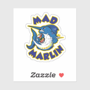 clear Mad Marlin sticker