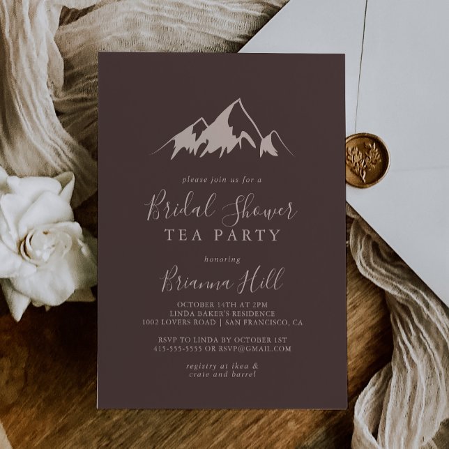 Clear Mountain Country Bridal Shower Tea Party Invitation (Creator Uploaded)