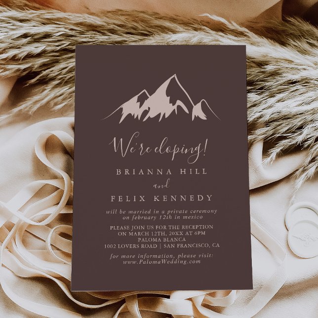 Clear Mountain Country Elopement Reception Invitation (Creator Uploaded)