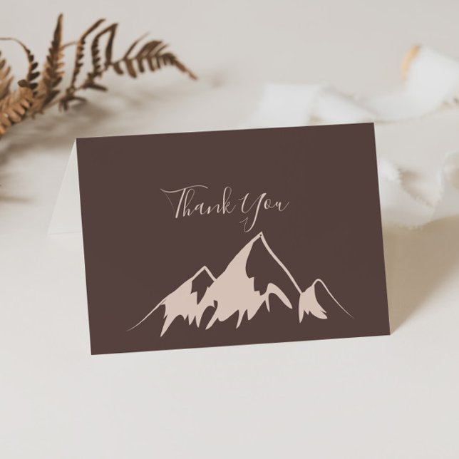 Clear Mountain Country Folded Wedding  Thank You Card (Creator Uploaded)