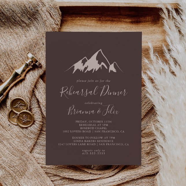 Clear Mountain Country Rehearsal Dinner Invitation (Creator Uploaded)