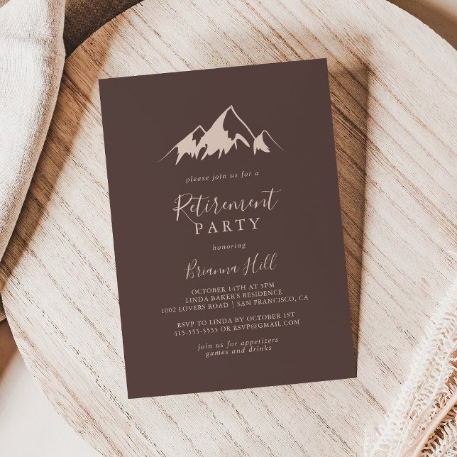 Clear Mountain Country Retirement Party Invitation (Creator Uploaded)