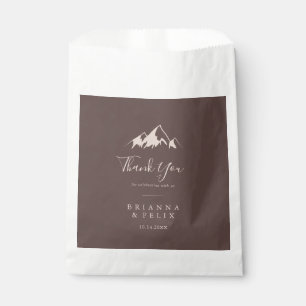 Clear Mountain Country Thank You Wedding Favour Bag