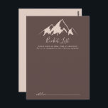 Clear Mountain Country Wedding Bucket List Cards<br><div class="desc">These clear mountain country wedding bucket list cards are the perfect activity for a modern wedding reception or bridal shower. The design features an idyllic watercolor beige mountain.

Change the wording to suit any life event. Bucket list sign is sold separately.</div>