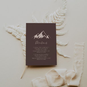 Clear Mountain Country Wedding Directions Enclosure Card