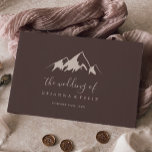 Clear Mountain Country Wedding Guest Book<br><div class="desc">This clear mountain country wedding guest book is perfect for a rustic wedding. The design features an idyllic watercolor beige mountain.

Customise the front cover and spine to include the names of the bride and groom and the wedding date.</div>