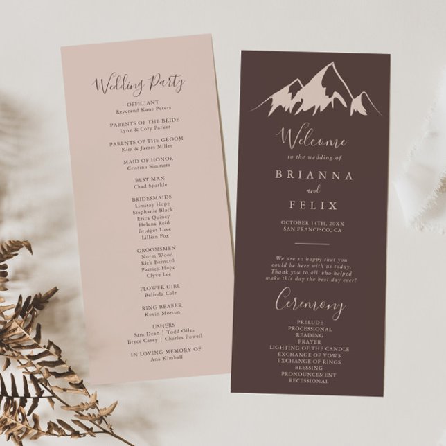 Clear Mountain Country Wedding Program (Creator Uploaded)