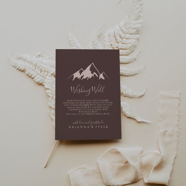 Clear Mountain Country Wedding Wishing Well Enclosure Card (Creator Uploaded)