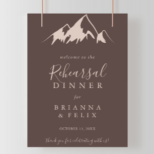 Clear Mountain Rehearsal Dinner Welcome Sign