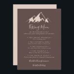 Clear Mountain Wedding Kissing Menu Game Card<br><div class="desc">This clear mountain wedding kissing menu game card is perfect for a rustic wedding reception. The design features an idyllic watercolor beige mountain.</div>