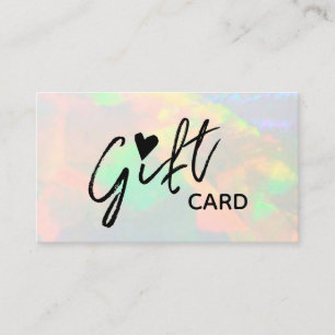 clear opal gift certificate card