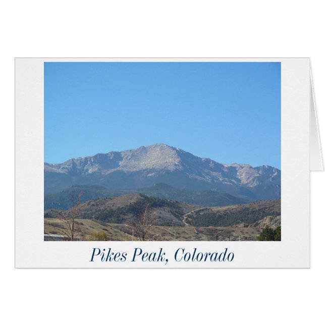 Clear Pikes Peak card (Front Horizontal)