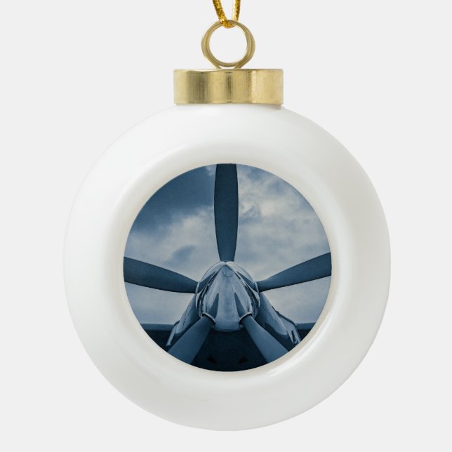 Clear Prop! Ceramic Ball Christmas Ornament (Front)