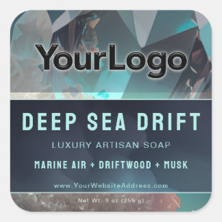 Clear Quartz Crystal Logo Artisan Product Label