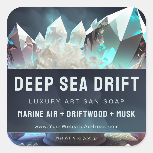 Clear Quartz Crystal Pearls Artisan Product Label (Front)