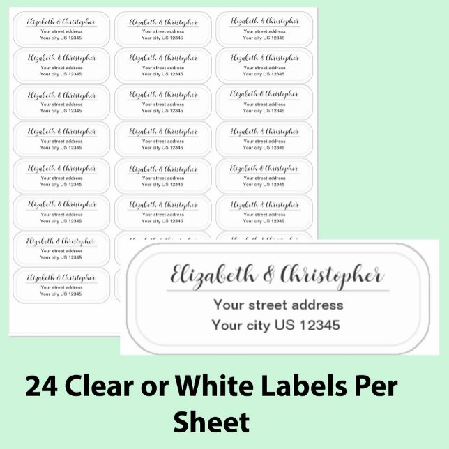 Clear Return Address Custom Transparent Labels (Creator Uploaded)
