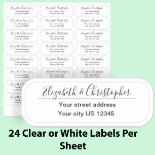 Clear Return Address Custom Transparent Labels