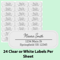 Clear Return Address Custom Transparent Labels